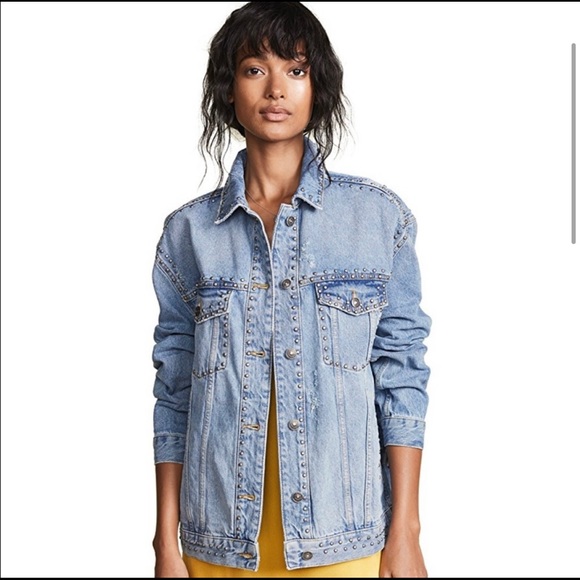 Studded Denim Trucker Jacket 